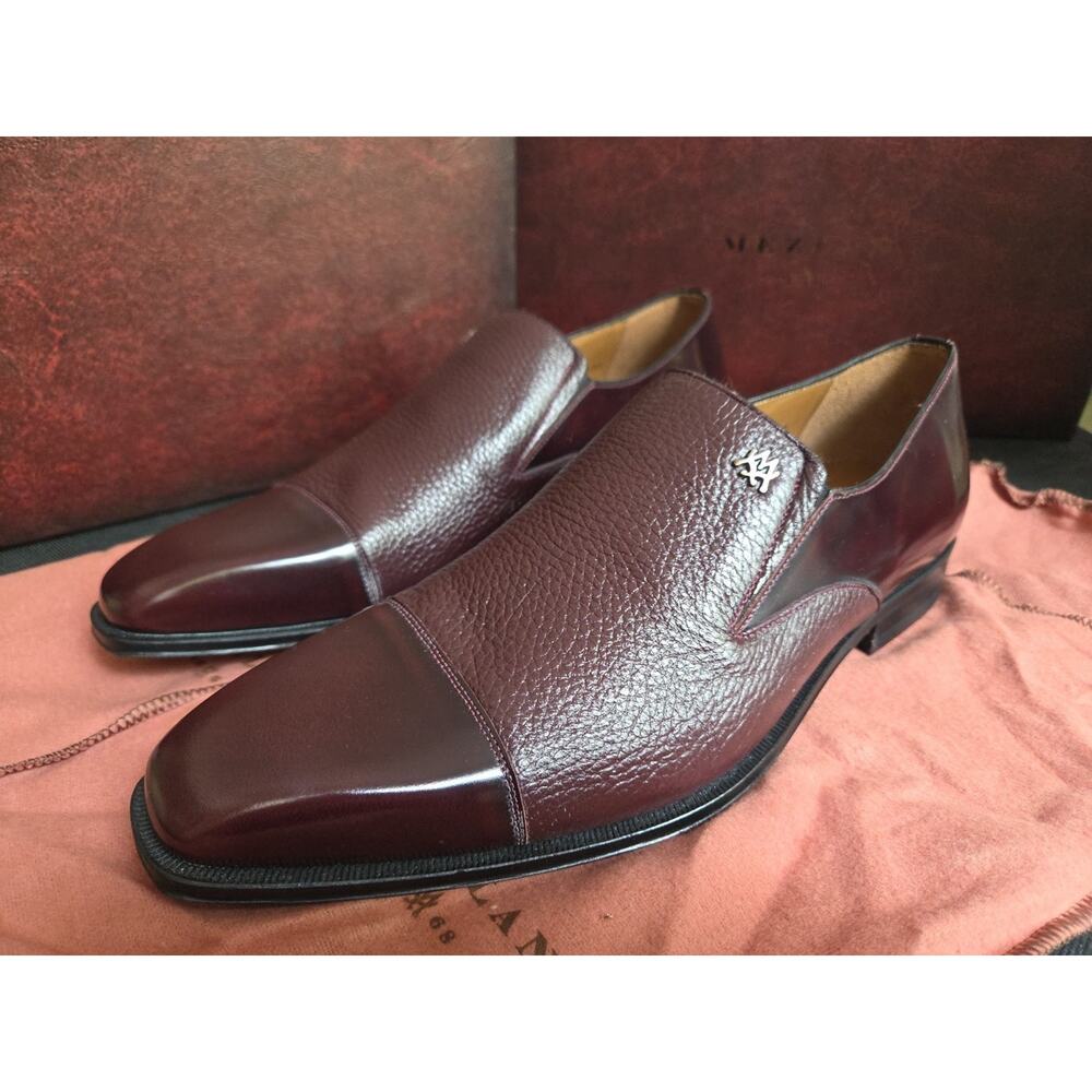 Mezlan Milani Slip-On Men's Dress Shoe Calfskin Loafer Burgundy Size 10 M